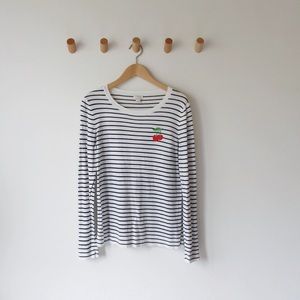 J C R E W • Embroidered Cherries Sweater